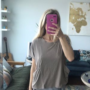 Faux Suede tan top